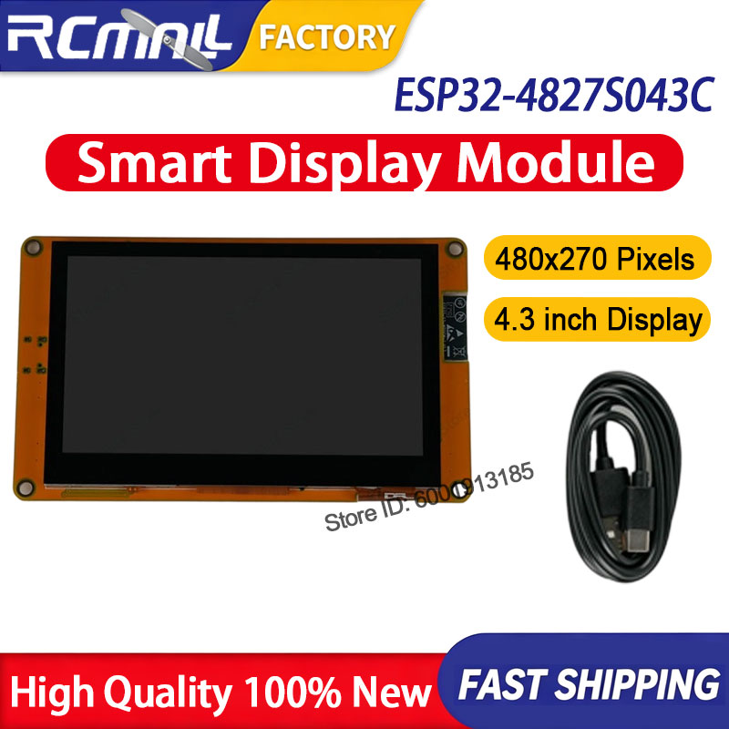 Smart Home Display - ESP32-4827S043C Modul Layar LCD Pintar 4,3