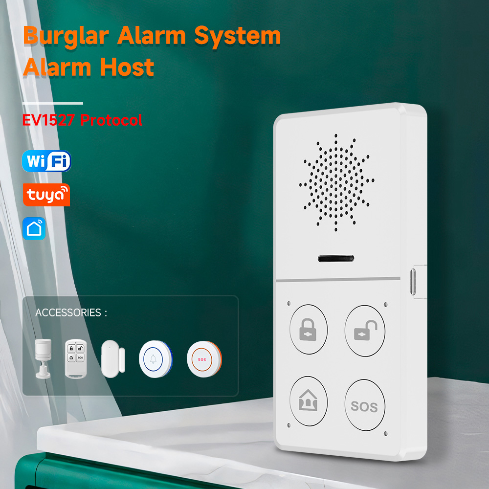 Smart Home Ecosystems - Tuya Alarm keamanan Wifi tanpa kabel,