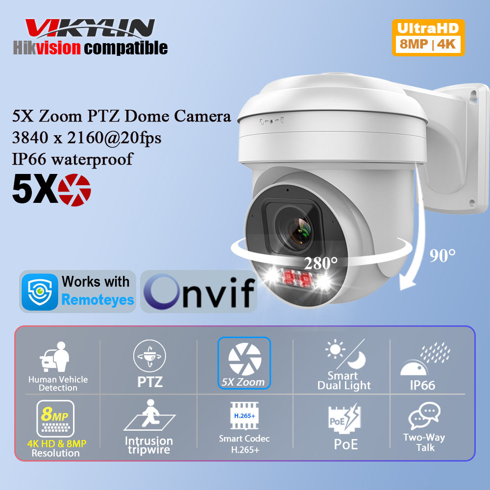 Smart Home Microsoft - Kamera Keamanan IP Vikylin 8MP PTZ