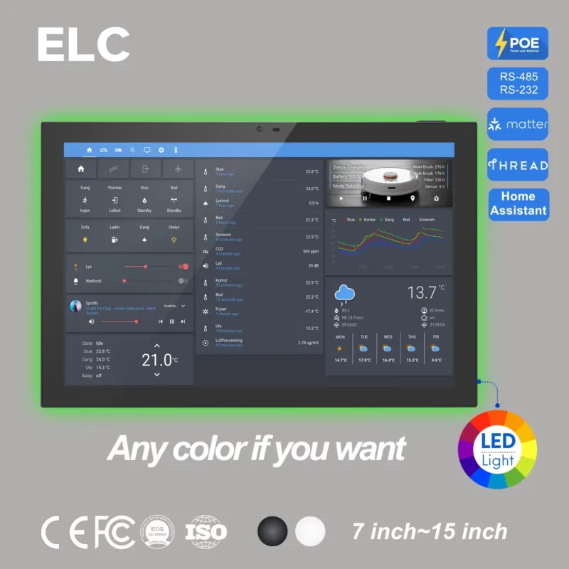 Smart Home Display - Panel Rumah Pintar Home Assistant 10.1