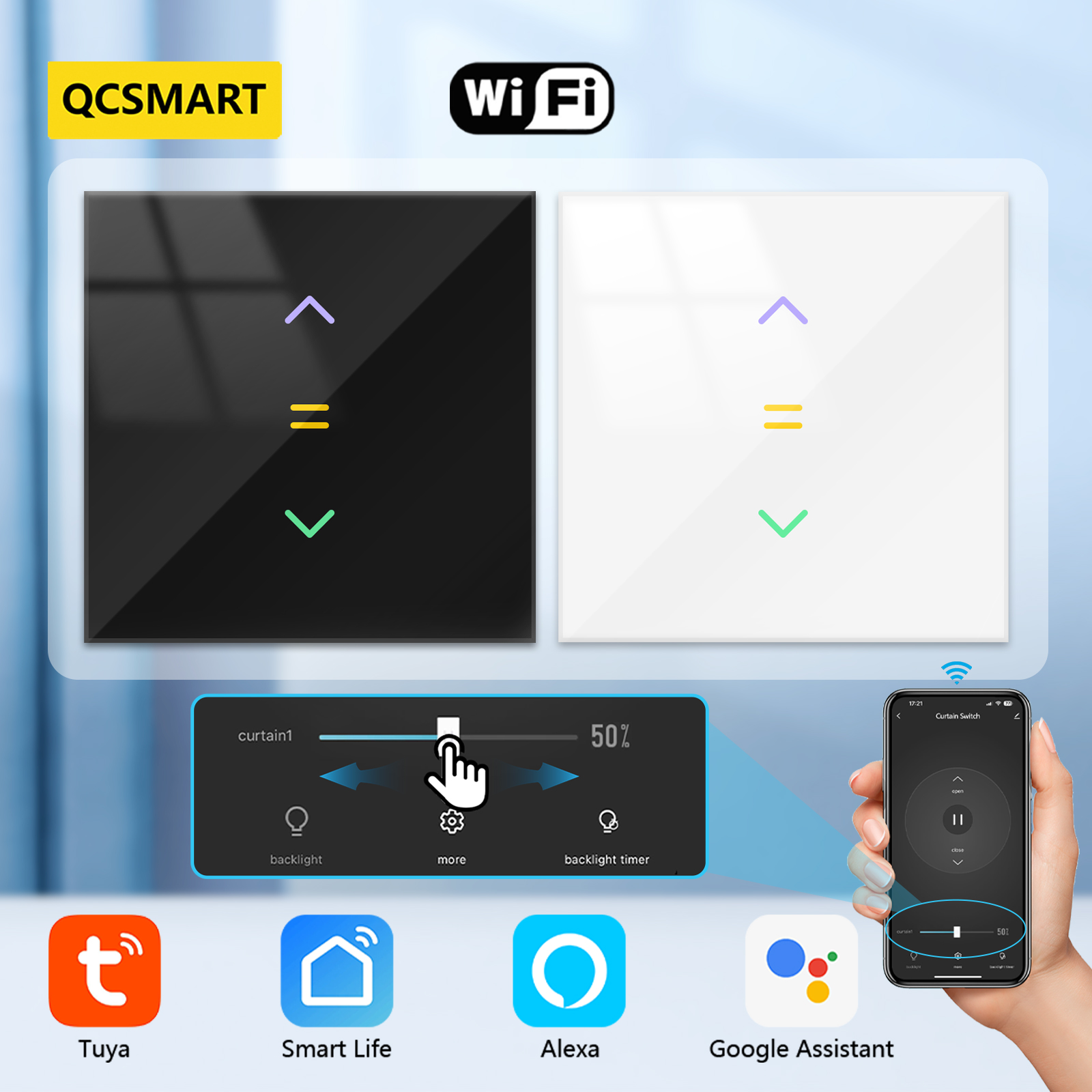 Smart Home For Windows - QCSMART Tuya aplikasi kehidupan pintar tirai