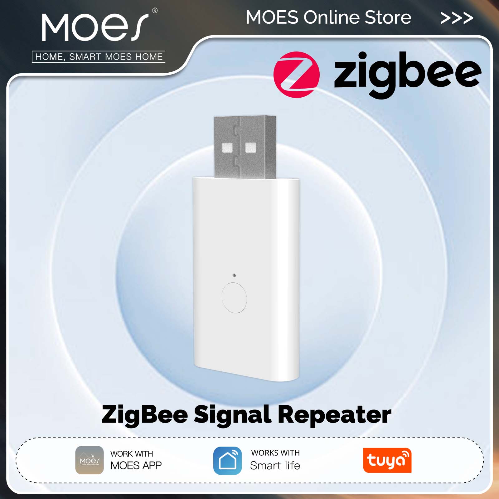 Smart Home Moes - MOES Tuya ZigBee3.0 Penguat Sinyal Pengulang