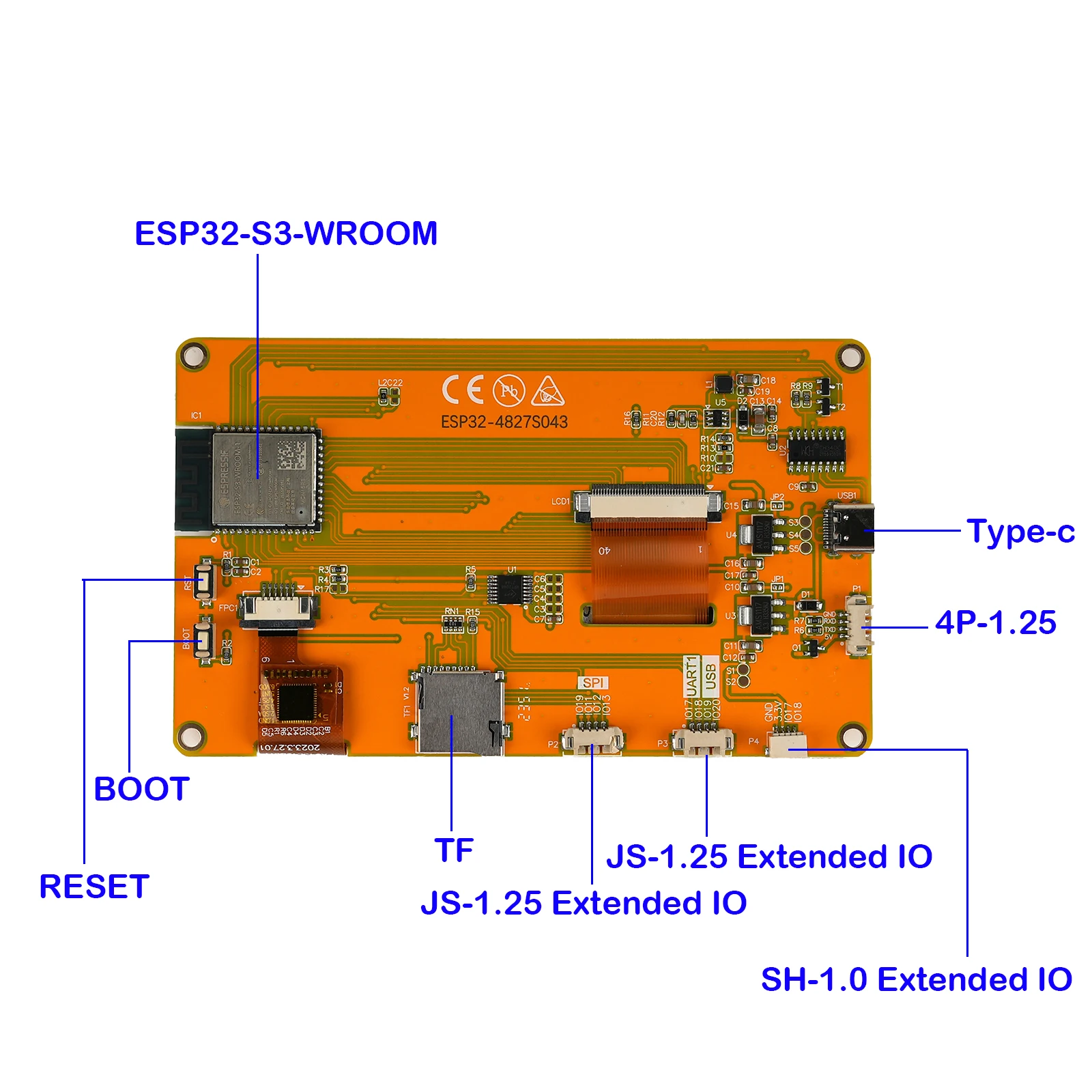 ESP32-4827S043C Modul Layar LC - Smart Home Display ulasan dan harga