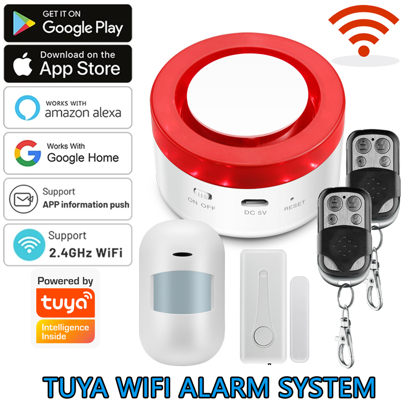 Alarm rumah WiFi Tuya sistem A - Smart Home Ecosystems ulasan dan harga