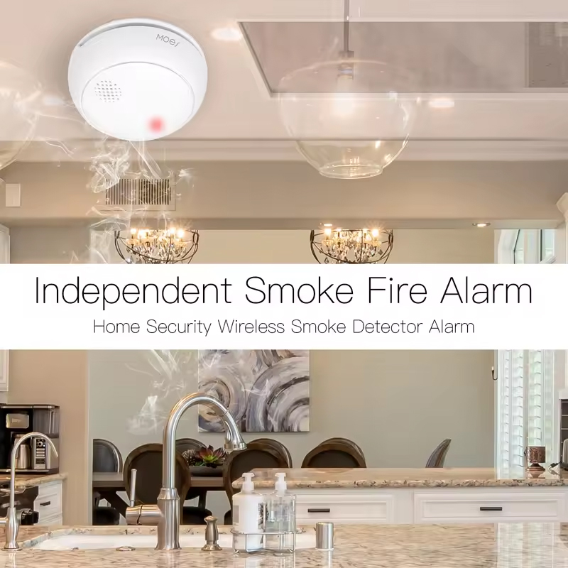 MOES ZigBee Detektor Asap Nirk - Smart Home Moes ulasan dan harga