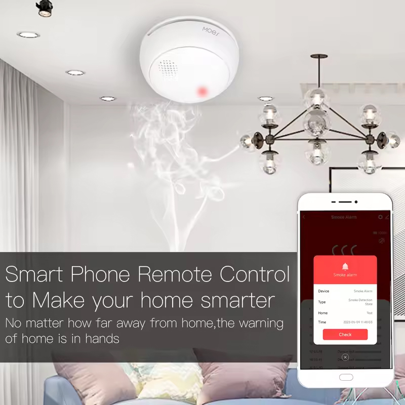 MOES ZigBee Detektor Asap Nirk - Smart Home Moes ulasan dan harga