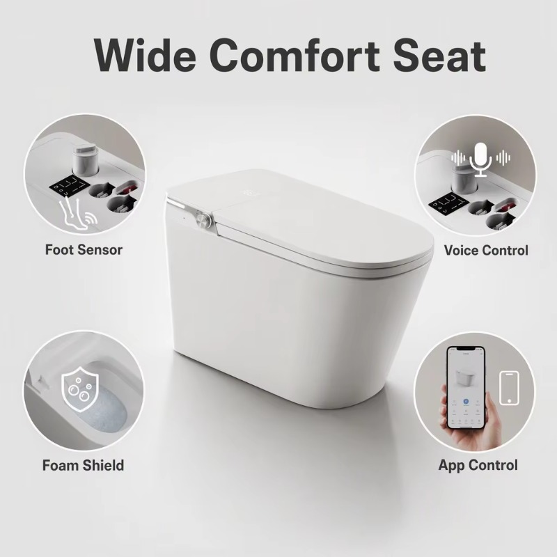 Toilet Pintar Putih, Model Kot - Smart Home App ulasan dan harga