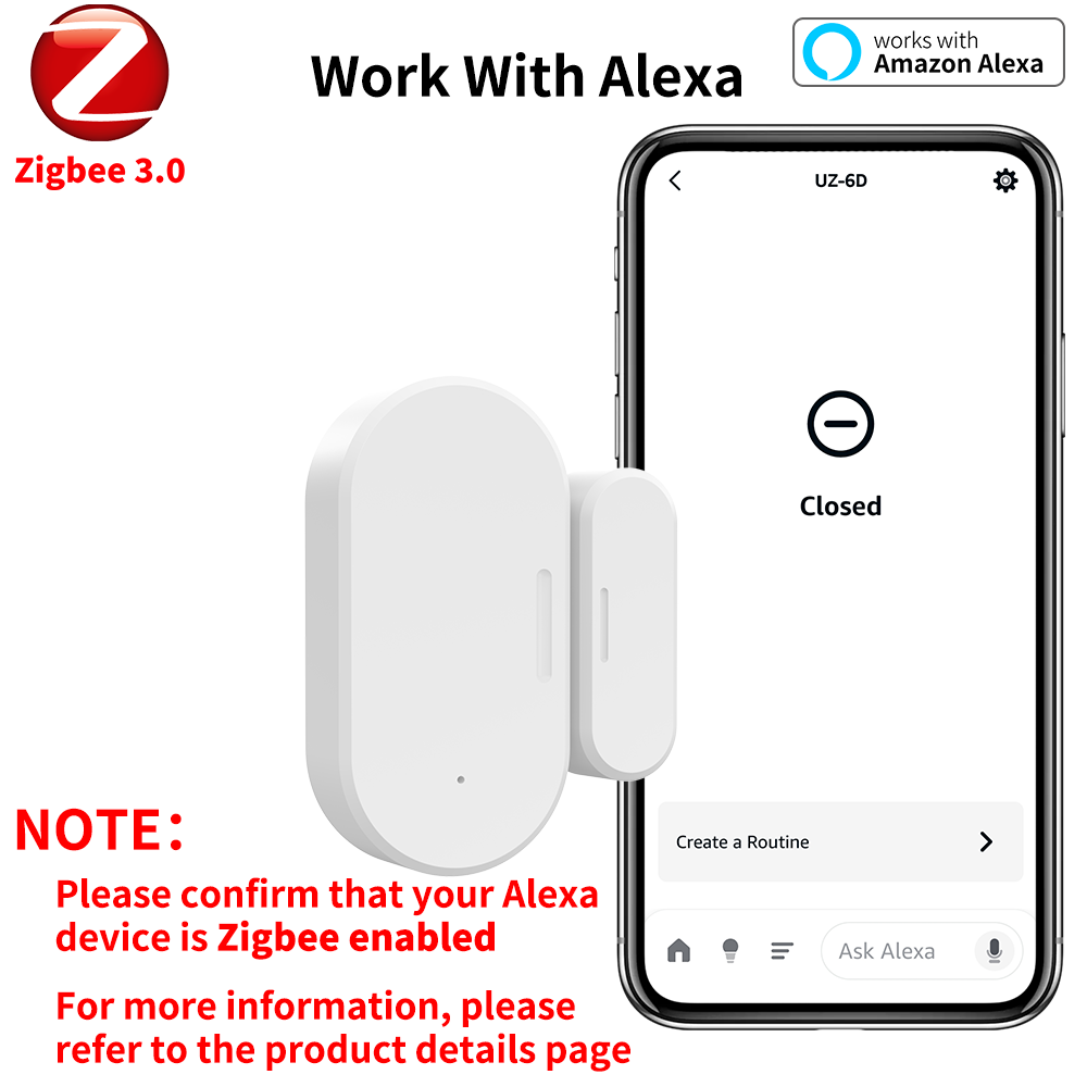 Sensor Pintu Jendela Zigbee UZ - Smart Home For Windows ulasan dan harga