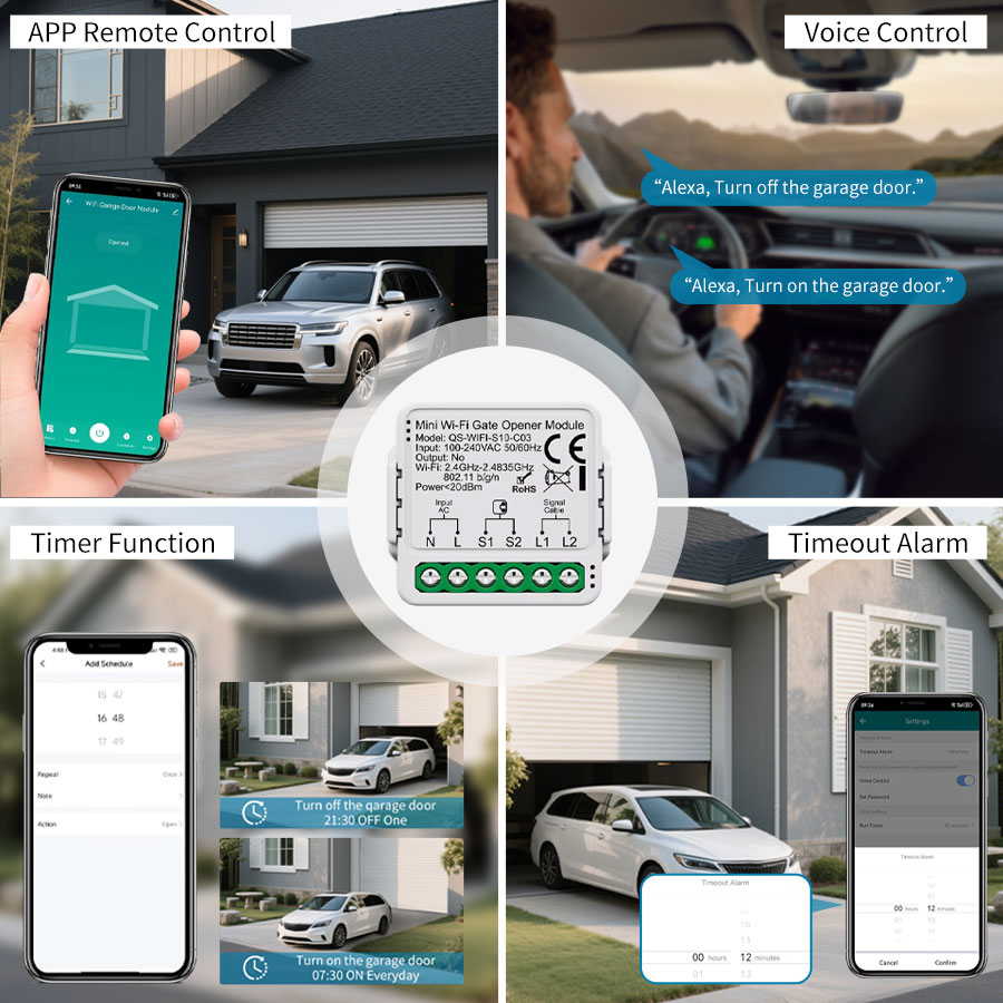 Pengontrol Pintu Garasi Tuya S - Smart Garage Door Opener ulasan dan harga