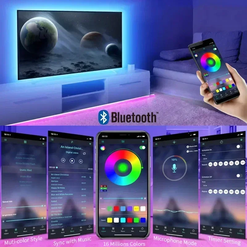 Lampu Strip LED RGB Pintar unt - Smart Home App ulasan dan harga