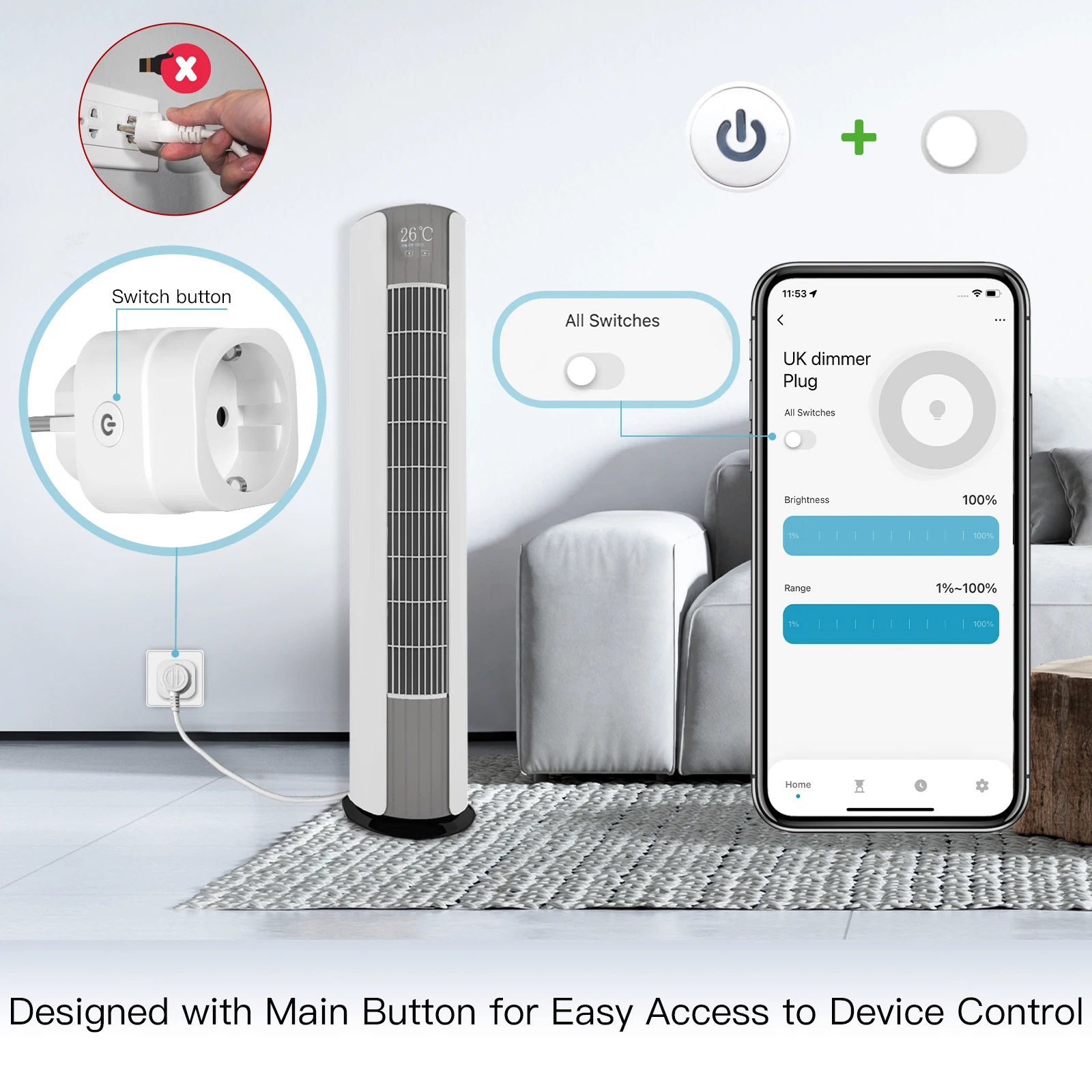 MOES Tuya WiFi Smart Plug Soke - Smart Home Moes ulasan dan harga